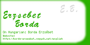 erzsebet borda business card