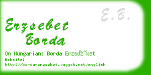 erzsebet borda business card